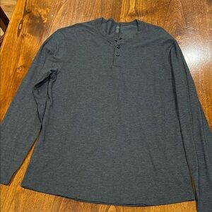Lululemon Athletica Gray Long Sleeve Henley Tee